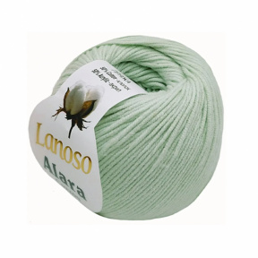 Fire pentru tricotat Alara 50% Bumbac / Acril, 50 g, 140 m, culoarea mentă