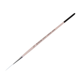 Pensulă liner sintetică Flamingo 1023RL, nr. 2/0, mâner scurt, KOLOS