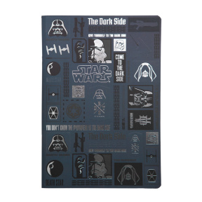 Тетрадь A5 60 л. Евро клетка BLACK Star Wars