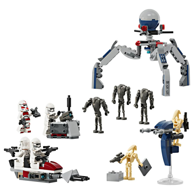 Constructor LEGO Star Wars Pachetul de luptă Clone Trooper și Battle Droid