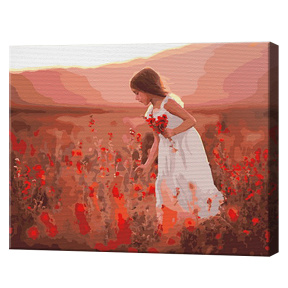 Утро в маковом поле, 40x50 см, картина по номерам