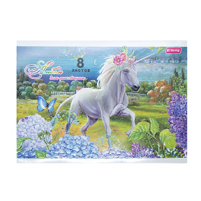 Album pentru desen 8 foi 70 gr/m Unicorn în câmp