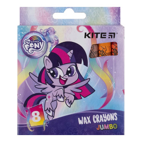 Creioane cerate KITE Jumbo, 8 buc., My Little Pony