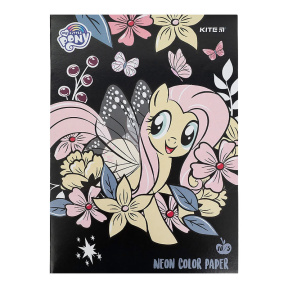 Набор цветной бумаги А4 1-стор, Неон,10л 5цв, 80г/м2 KITE, My Little Pony