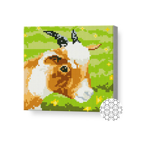 Căpriță 20x20 cm, mozaic cu diamante
