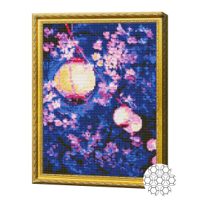 Felinare de hârtie 30x40 cm, mozaic cu diamante