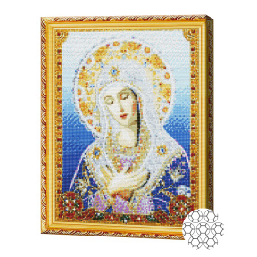 Icoană Madonei 40x50 cm, mozaic cu diamante