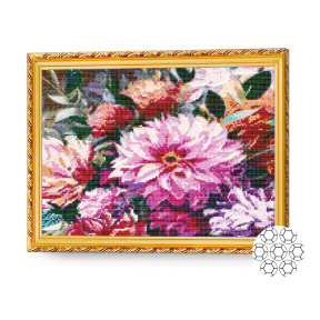 Buchet multicolor 40x50 cm, mozaic cu diamante
