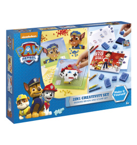 Totum Набор для творчества Paw Patrol, 2в1, Термомозаика и блокнот со штампиками