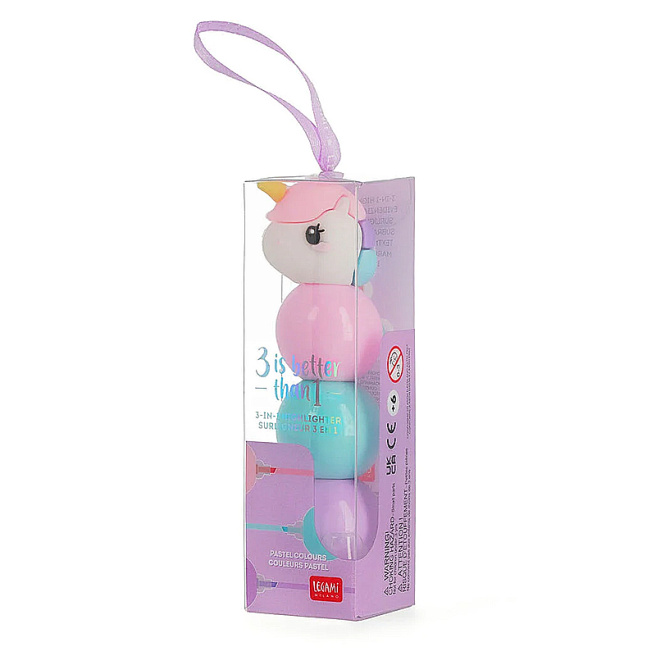 Textmarker Legami 3 in 1 "UNICORN"