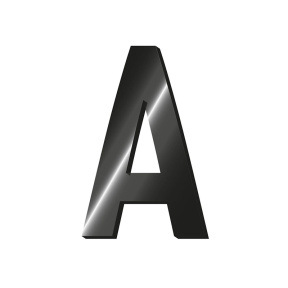 Металлическая самоклеящийся стикер Legami "A"