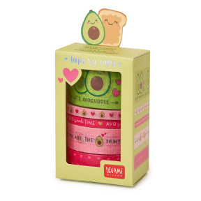 Набор декоративного скотча Legami, 5шт, 5м, AVOCADO