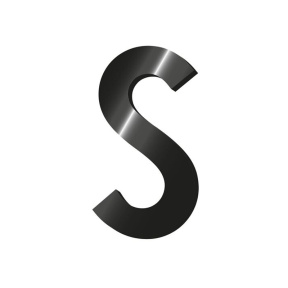 Металлический самоклеющийся стикер Legami "S"