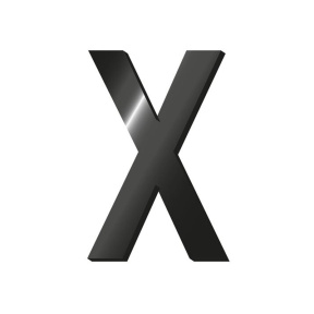 Металлический самоклеющийся стикер Legami "X"