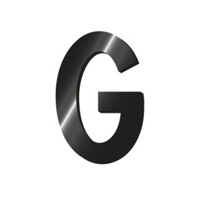 Металлический самоклеющийся стикер Legami "G"