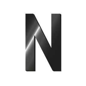 Металлический самоклеющийся стикер Legami "N"
