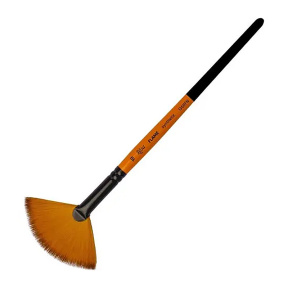 Pensulă sintetică evantai, FLAME, №10, mâner scurt