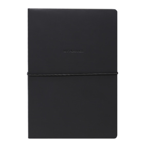 Agendă nedatată A5 săptămâna/linie 106 foi IDEE copertă flexibilă cu elastic OBSIDIAN BLACK
