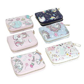 Portofel cu fermoar Unicorn Curcubeu
