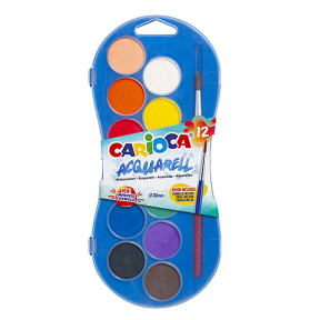 Акварель Carioca 12 цв. + кисть
