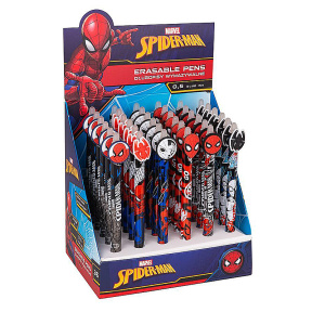 Ручка гелевая стираемая автоматическая Colorino Spiderman синяя, 0,5мм