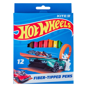 Set carioci KITE Hot Wheels, 12 culori