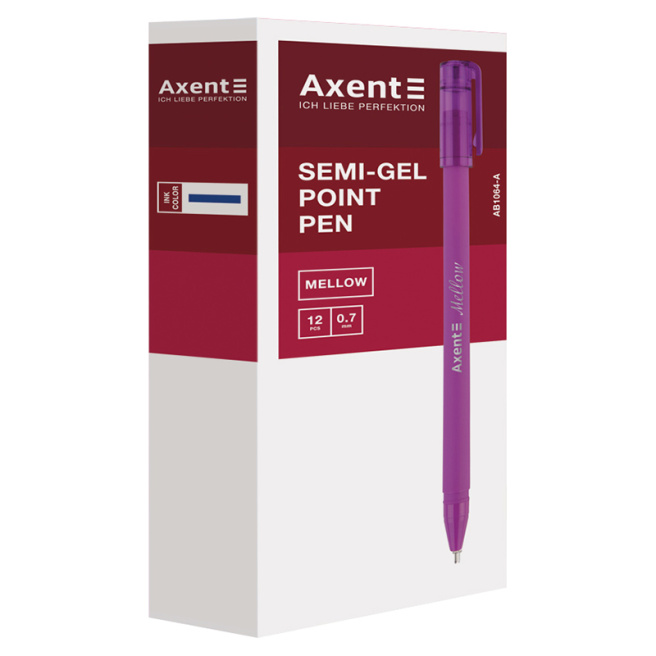 Ручка шариковая Axent Mellow, синяя, 0,7 мм