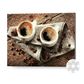 Espresso pentru doi, 40x50 cm, mozaic cu diamante