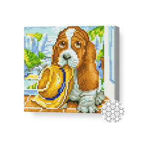 Ochi devotați, 20x20 cm, mozaic cu diamante
