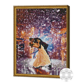 Primul dans al tinerilor, 40x50 cm, mozaic cu diamante pătrate