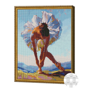 Plecăciunea balerinei, 40x50 cm, mozaic cu diamante pătrate