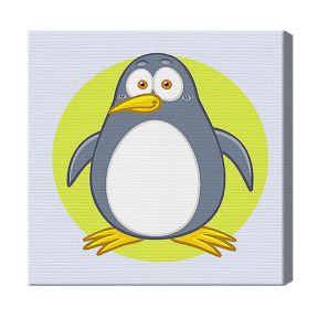 Пингвинчик 20x20 см, картина по номерам