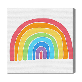 Радуга 20x20 см, картина по номерам