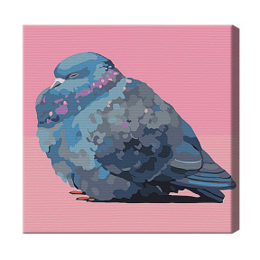 Porumbel 20x20 cm, pictură pe numere