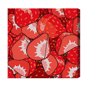 Multă căpșună 20x20 cm, pictură pe numere