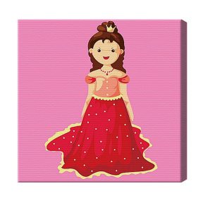 Prințesă 20x20 cm, pictură pe numere