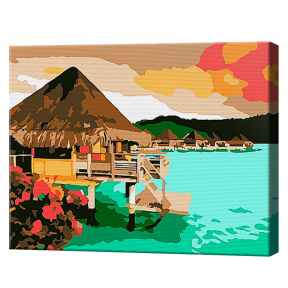 Paradis exotic 20x30 cm, pictură pe numere