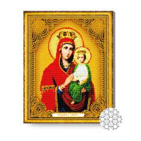 Icoană Maicii Domnului Chezașă celor Păcătoși, 40x50 cm, mozaic cu diamante