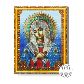 Icoană Maicii Domnului Umilenie, 40x50 cm, mozaic cu diamante