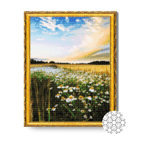 Câmpul de flori, 40x50 cm, mozaic cu diamante