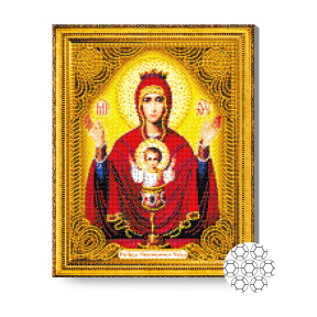 Icoană Maicii Domnului Potirul nesecat, 40x50 cm, mozaic cu diamante