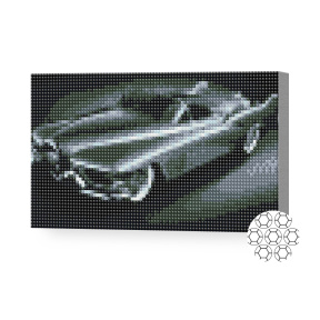 Automobil gri, 20x30 cm, mozaic cu diamante