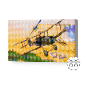 Două avioane, 20x30 cm, mozaic cu diamante