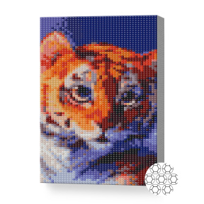 Micul tigru, 20x30 cm, mozaic cu diamante