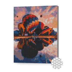 Baloane cu aer cald, 30x40 cm, mozaic cu diamante