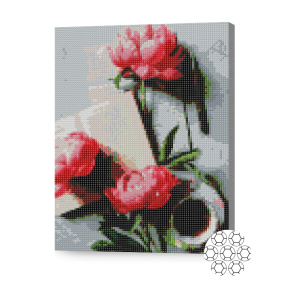 Cititul aromat, 30x40 cm, mozaic cu diamante