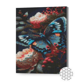 Fluture minunat, 30x40 cm, mozaic cu diamante