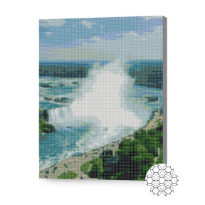 Cascadă Niagara, 30x40 cm, mozaic cu diamante