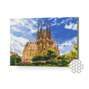 Sagrada Familia, 30x40 cm, mozaic cu diamante