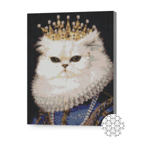 Motan regal, 30x40 cm, mozaic cu diamante